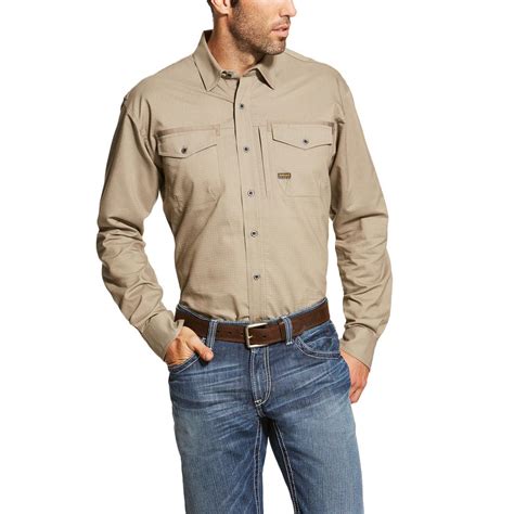 Ariat rebar shirts - Ariat Men Clothing T-Shirts & Polos Rebar Work Rebar Workman T-Shirt Men's Style No. 10020795. Rebar Workman T-Shirt. $29.95 or 4 interest-free installments of $7.49 by Afterpay Learn more. Insider Access 1 / 2. Overview. Rebar™ base and mid layers offer athletic styling and performance technology, engineered for the guys who get the work …